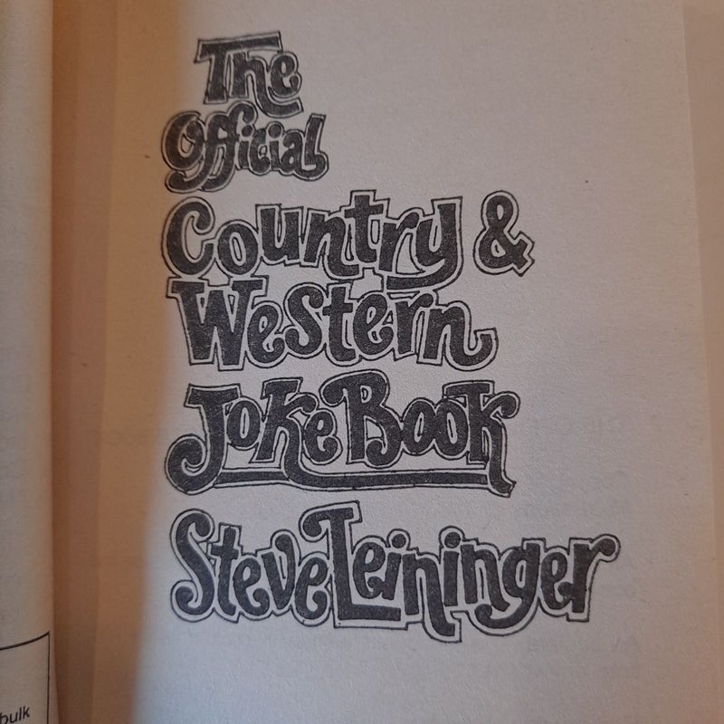 The Official Country &Western Joke Book