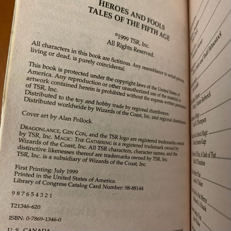 DragonLance: Complete Tales of the Fifth Age Trilogy: Relics and Omens, Heroes and Fools, Rebels and Tyrants, All First Edition First Printing