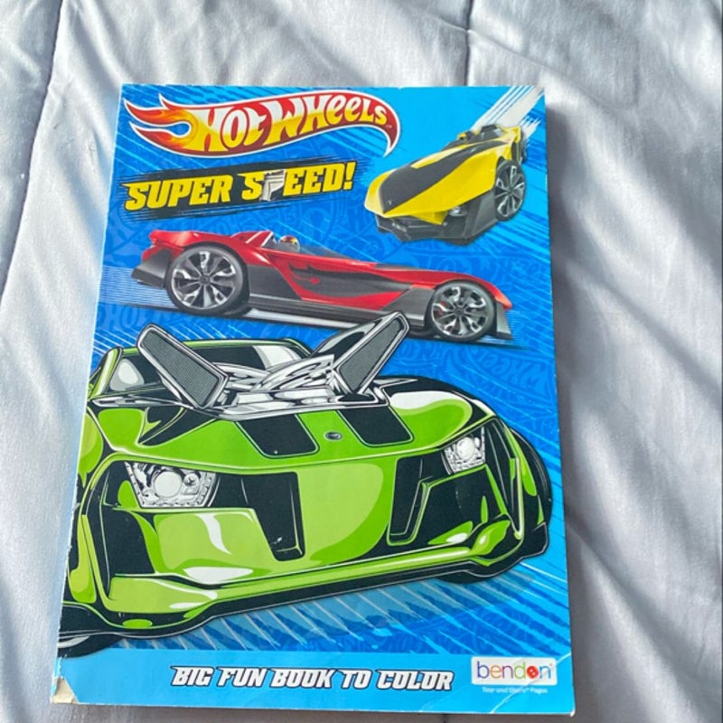 Hot wheels super speed coloring book 
