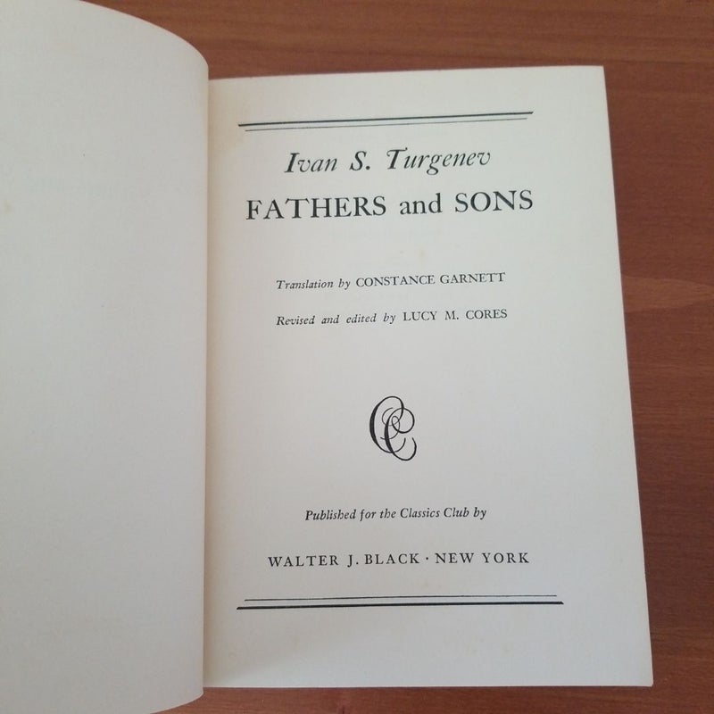 Fathers and Sons - Classics Club 1942 edition 