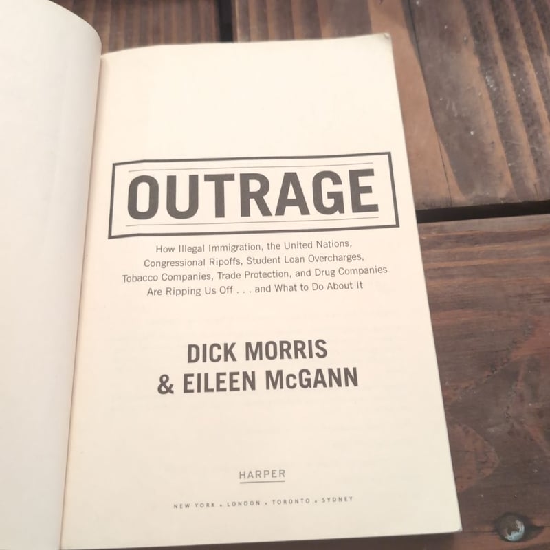 Outrage by Dick Morris; Eileen McGann, Paperback | Pangobooks