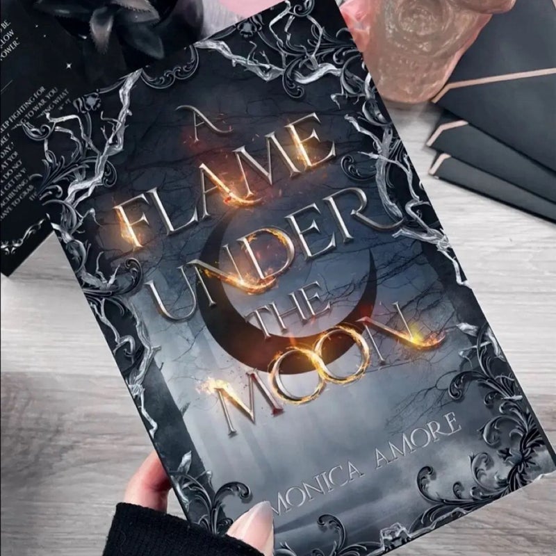 A Flame Under the Moon: Signed Copy A Dark Fantasy Romance Novel w interior artwork 