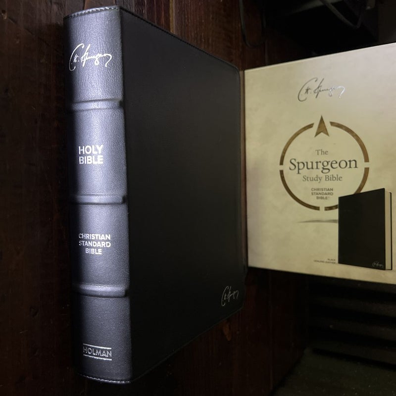 CSB Spurgeon Study Bible, Black Genuine Leather