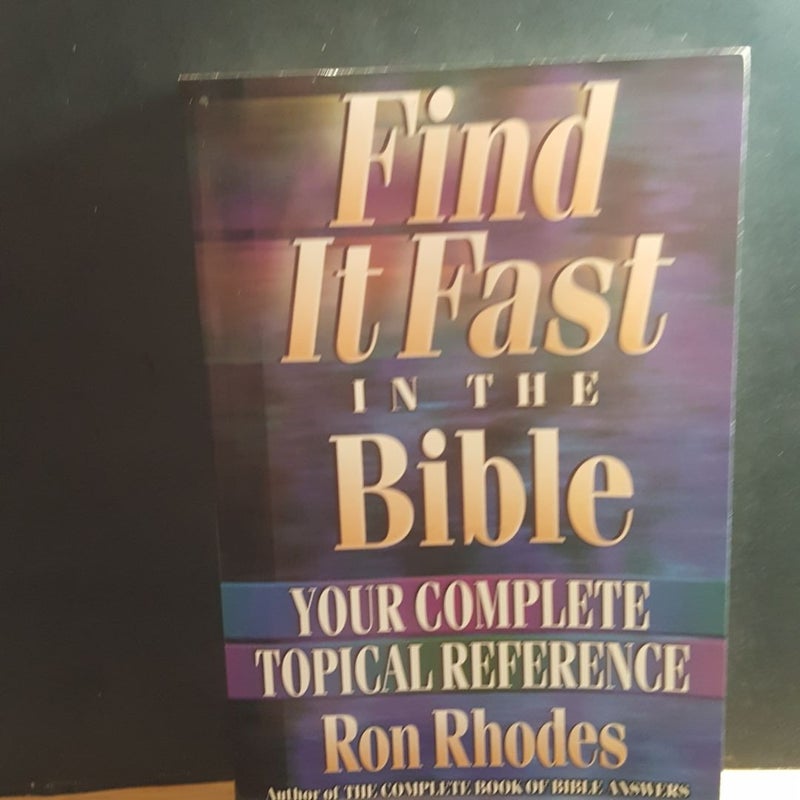 Find It Fast in the Bible