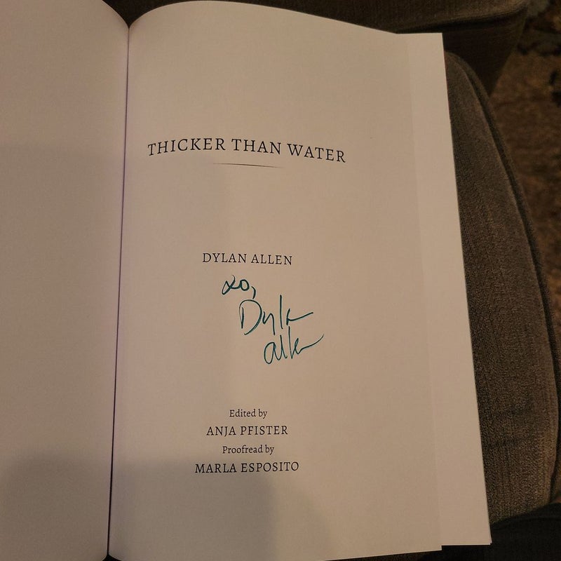 Thicker Than Water- SIGNED COPY