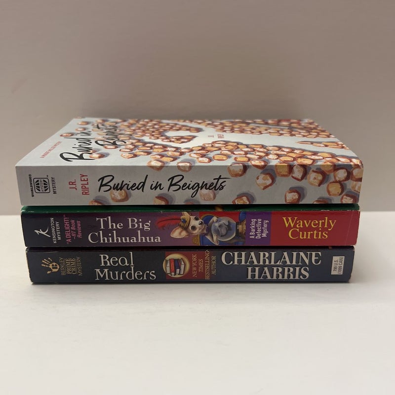 Mystery (3 Book) Bundle; Buried In Beignets, The Big Chihuahua, Real Murders 