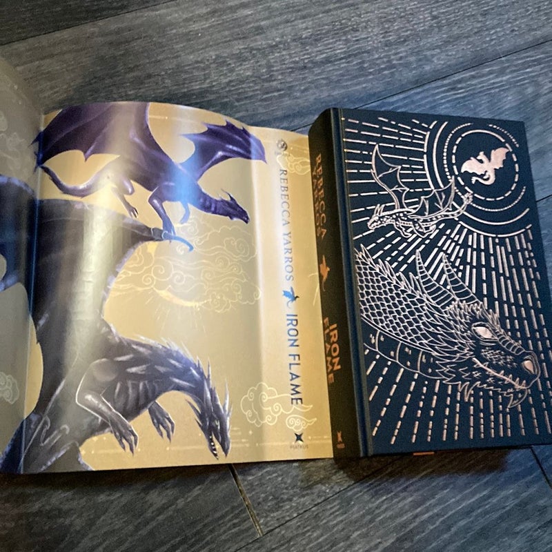 Fairyloot Edition of Iron flame with page overlays fourth wing