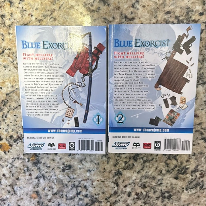 Blue Exorcist, Vol. 1 and 2