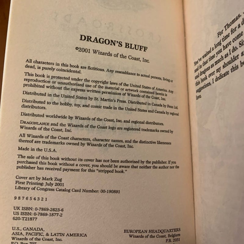 DragonLance: Complete Crossroads Series 1-5 Set: The Clandestine Circle, The Thieves’ Guild, Dragon’s Bluff, The Dragon Isles, The Middle of Nowhere, All First Edition First Printing
