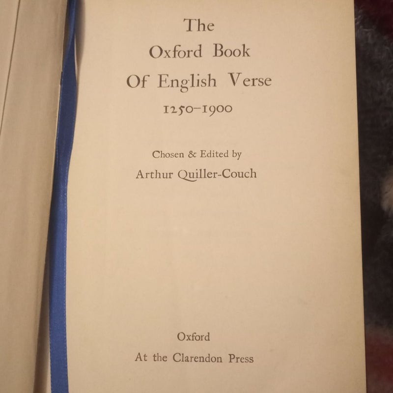 The Oxford Book of English Verse, 1st Edition