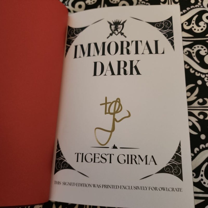 Immortal Dark (Owlcrate Limited Edition - Signed with 2 page overlays)