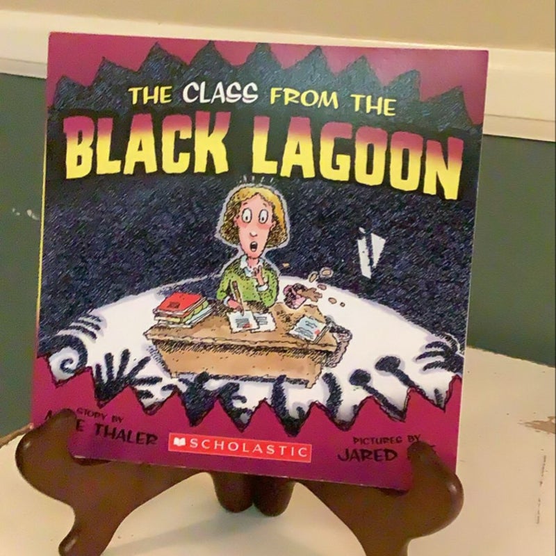 The Librarian from the Black Lagoon, The Book Fair from the Black Lagoon, The Class from the Black Lagoon, and puppet of the Librarian from the Black Lagoon