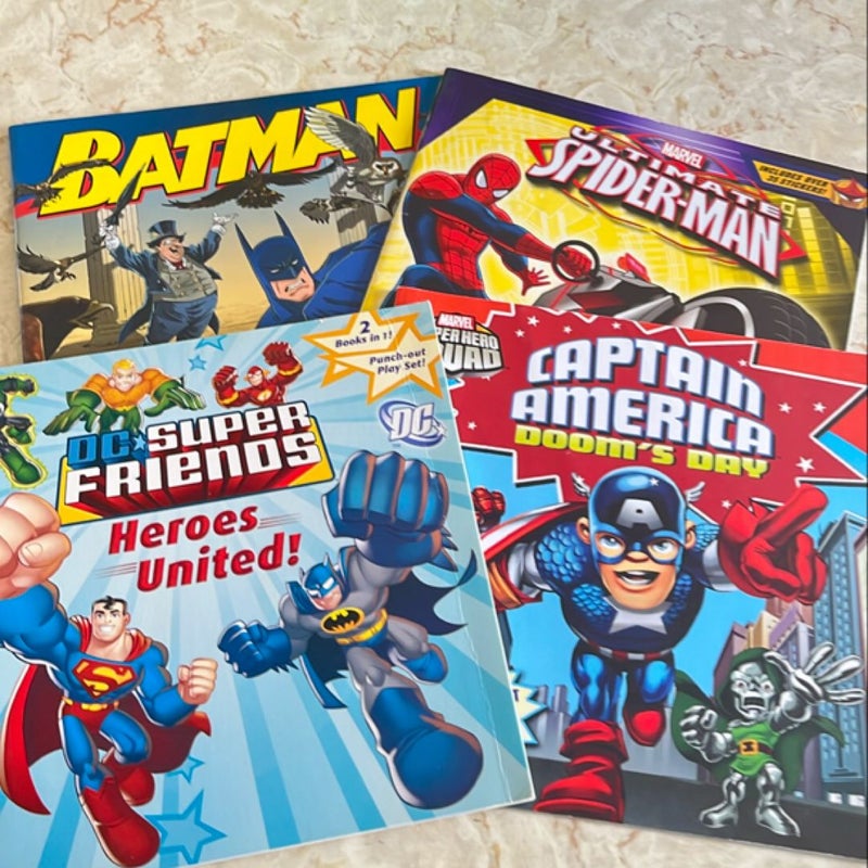 Superhero bundle of 4 books