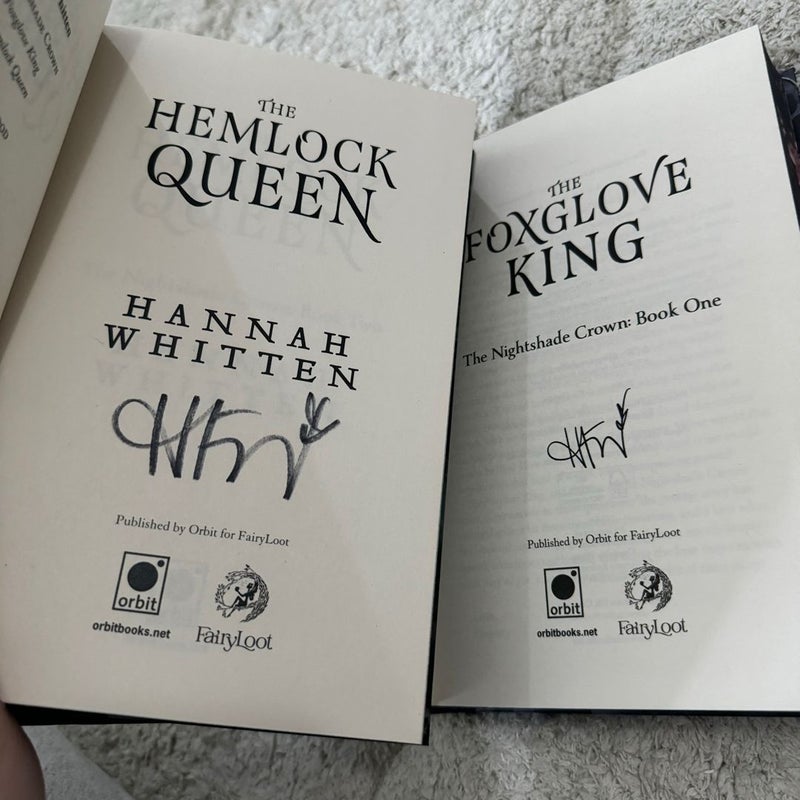 SIGNED Fairyloot Foxglove King and Hemlock Queen