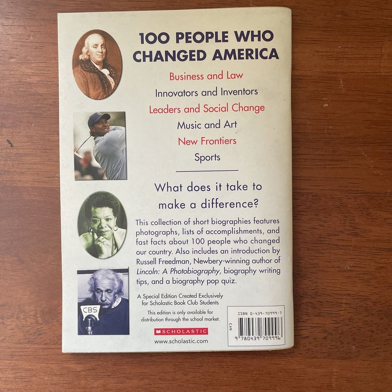 100 PEOPLE WHO CHANGED AMERICA 