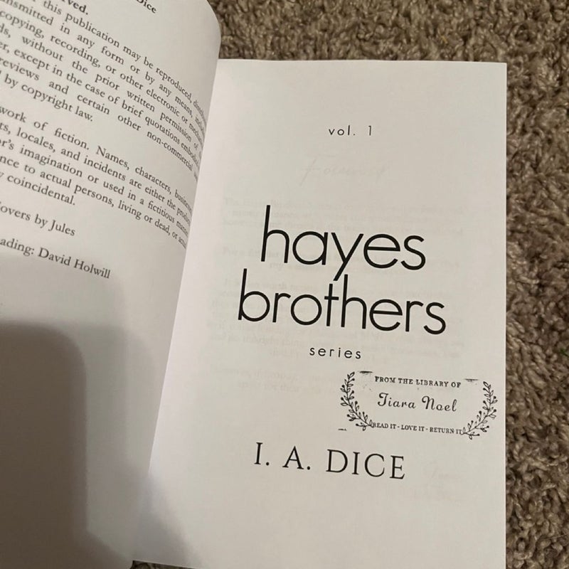 Hayes Brothers Series Vol. 1