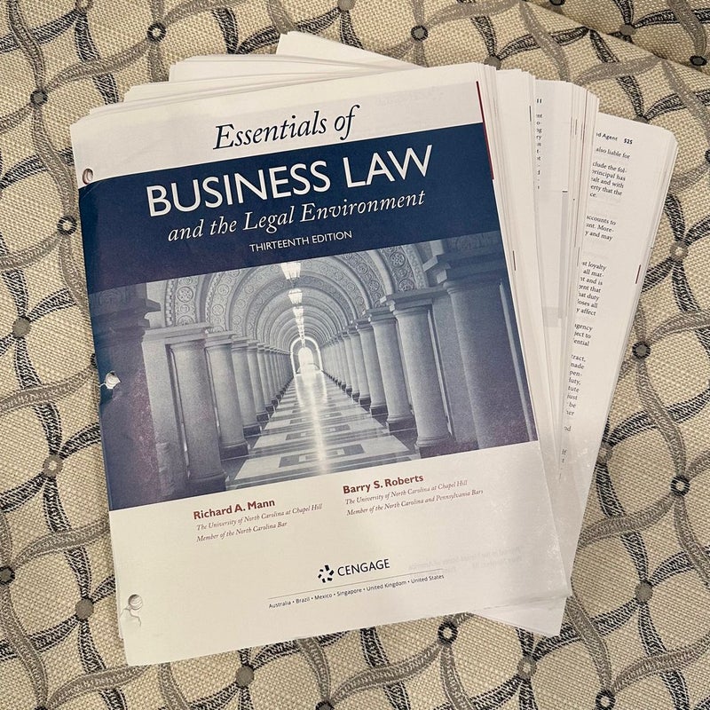 Essentials of Business Law and the Legal Environment