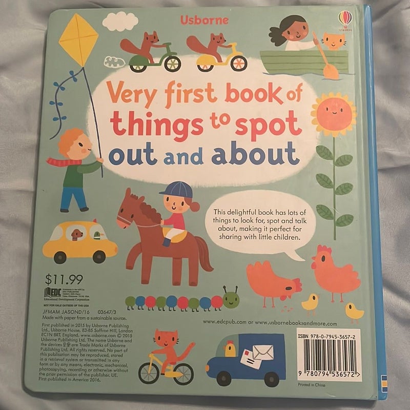 Very First book of things to spot out and about