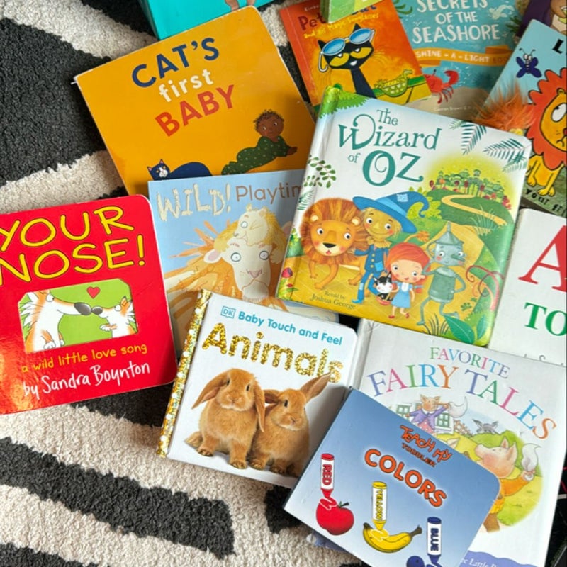 Lot of 23 baby books 