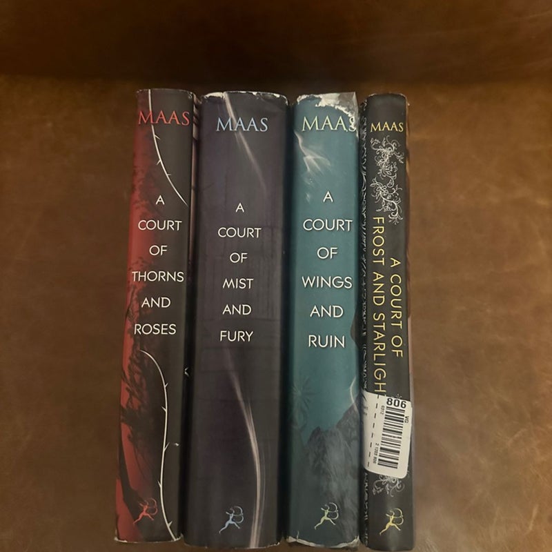 A court of thorns and roses first edition set with bookish box dust jackets