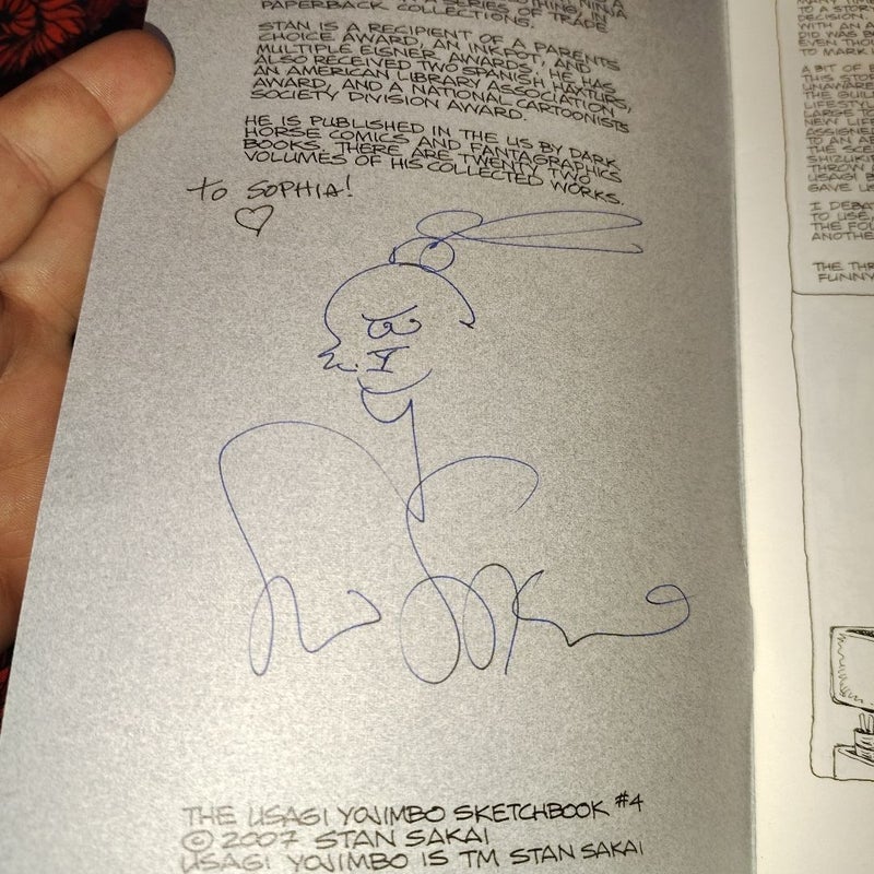 Usagi Yajimbo Sketchbook vol. 4- signed limited edition first edition 