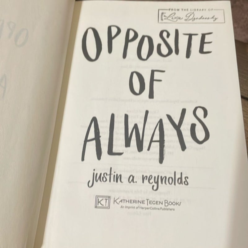 Opposite of Always