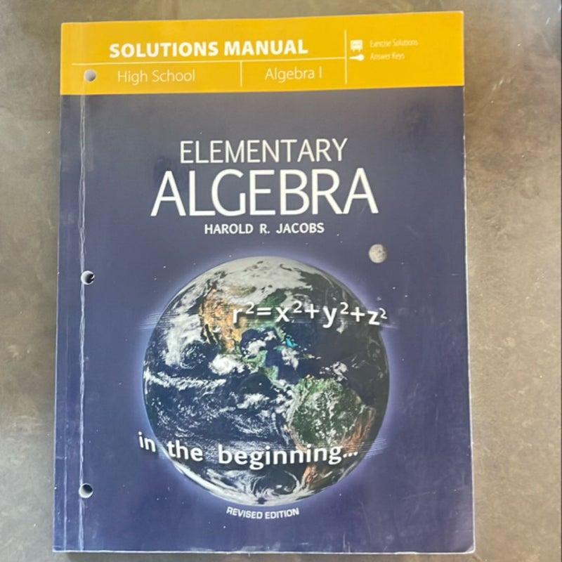 Elementary Algebra (Solutions Manual)