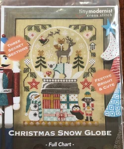 Tiny Modernist Christmas Globe Cross Stitch Pattern