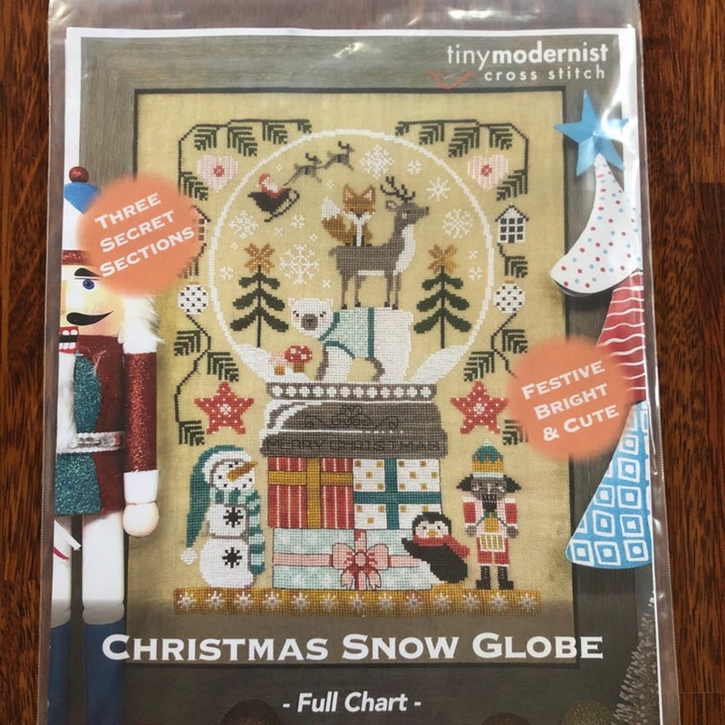 Tiny Modernist Christmas Globe Cross Stitch Pattern