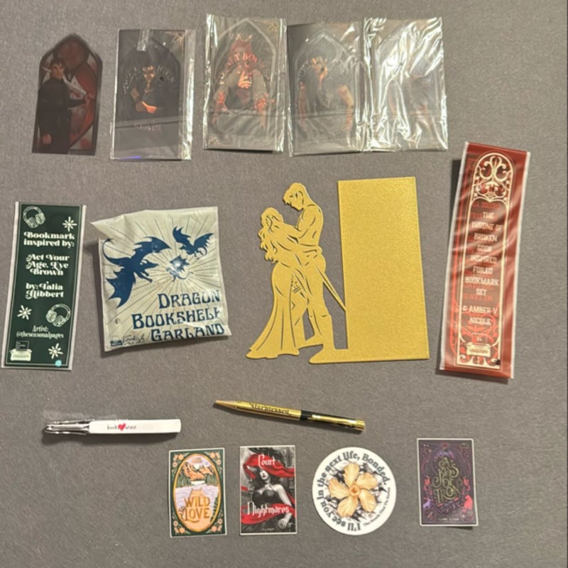 Lot of Bookish Box Merchandise