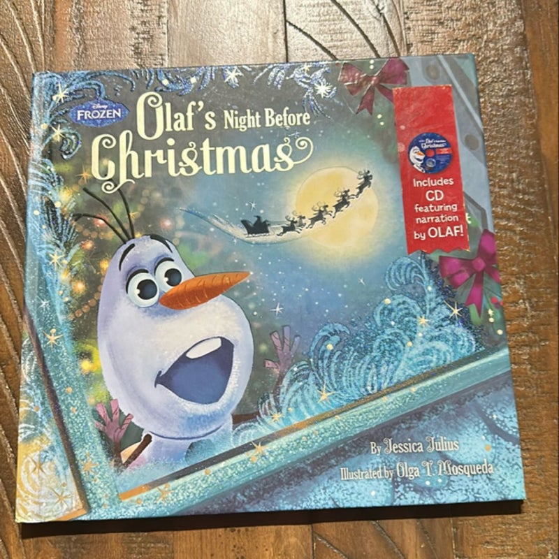 Frozen Olaf's Night Before Christmas Book and CD