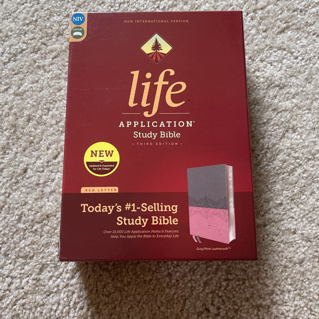 NIV Life Application Study Bible Red Letter Edition [Pink]