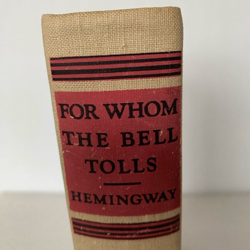 FOR WHOM THE BELL TOLLS - First Edition 1940 