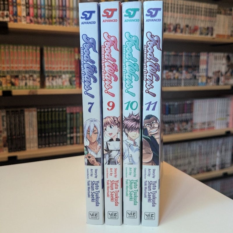 Food Wars! Manga Volumes 7, 9, 10 & 11