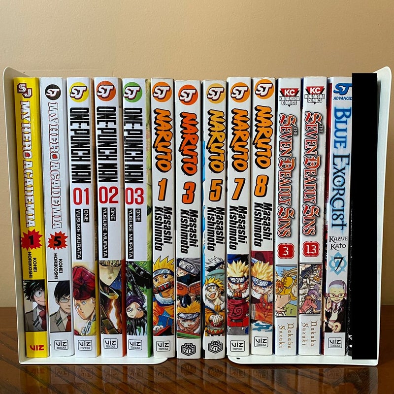 SHONEN MANGA BUNDLE: My Hero Academia, One-Punch Man, Naruto, The Seven Deadly Sins, & Blue Exorcist