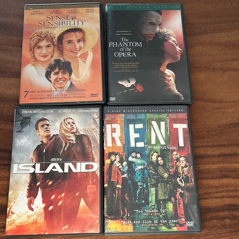 4 DVDs movies 