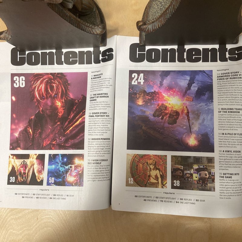 Game Informer Magazine Issues #344 (“Forspoken”), #355 (“Diablo IV”), #356 (“Final Fantasy XVI”), #357 (“Armored Core VI Fires Of Rubicon”)