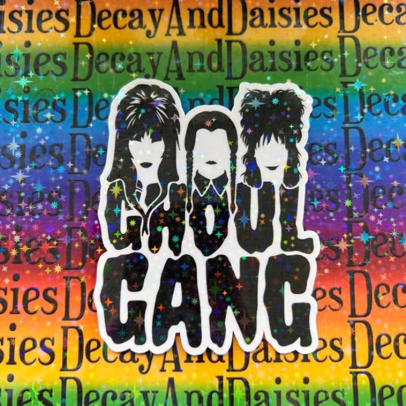 Ghoul Gang Inspired Goth Girls Holographic Sticker