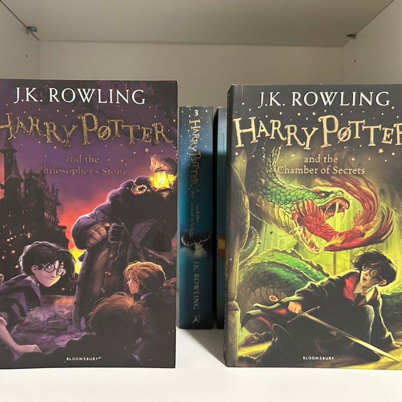Harry Potter Bookset with custom painted edges