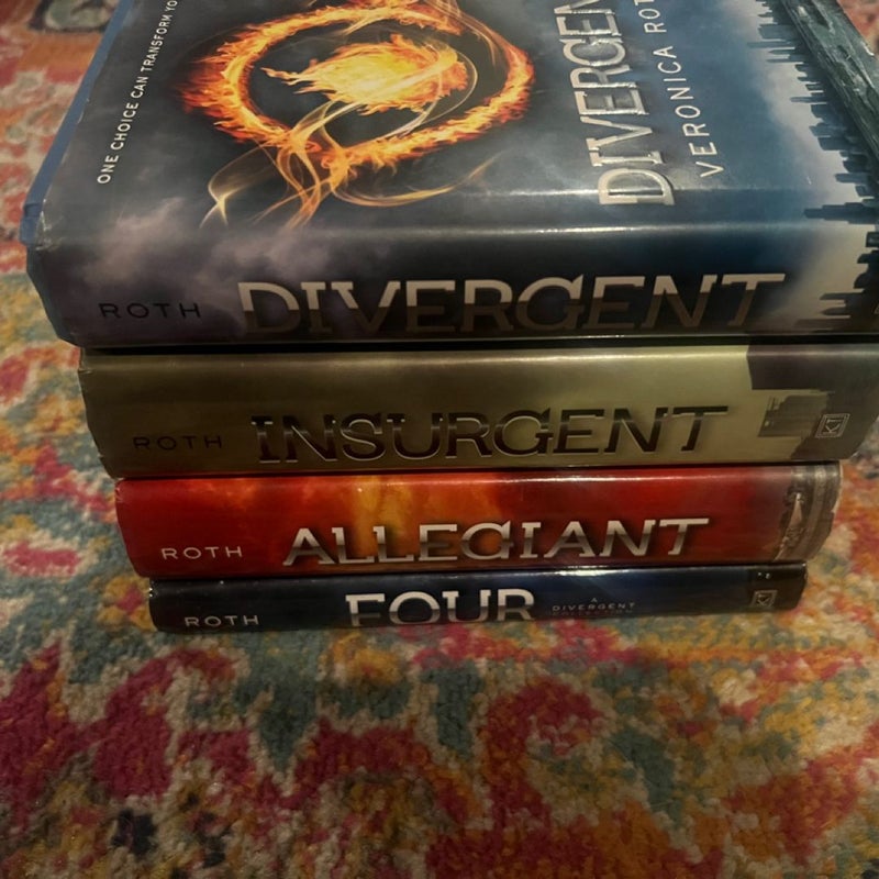 Divergent Complete Series Lot of 4 Hardcover Books Veronica Roth VG