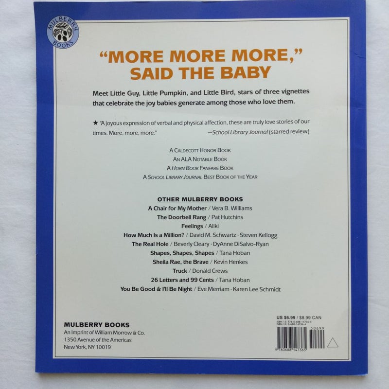 専用　受賞作品　more more more said the baby Amazon.com: More More More, Said the Baby: 9780688091736