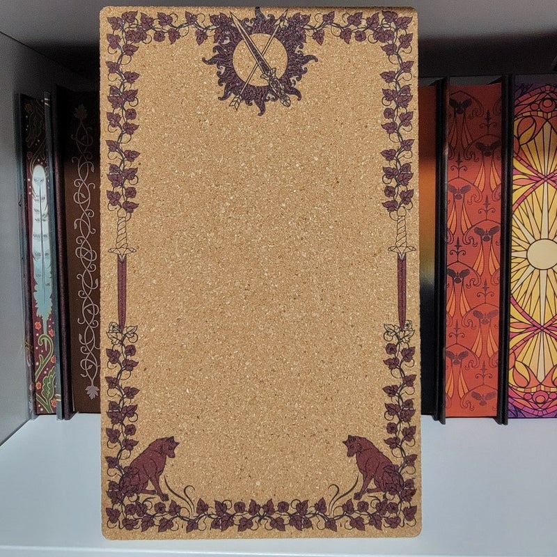 Bookish Box From Blood and Ash Corkboard