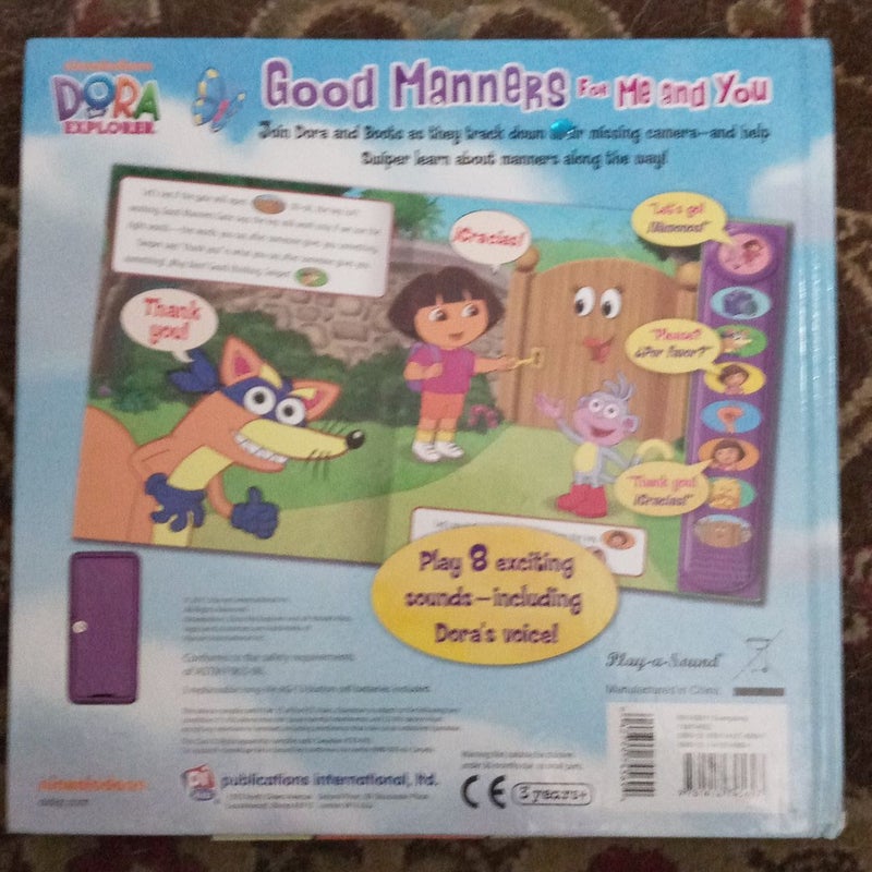 Dora the Explorer Good Manners for me and you play and sound book