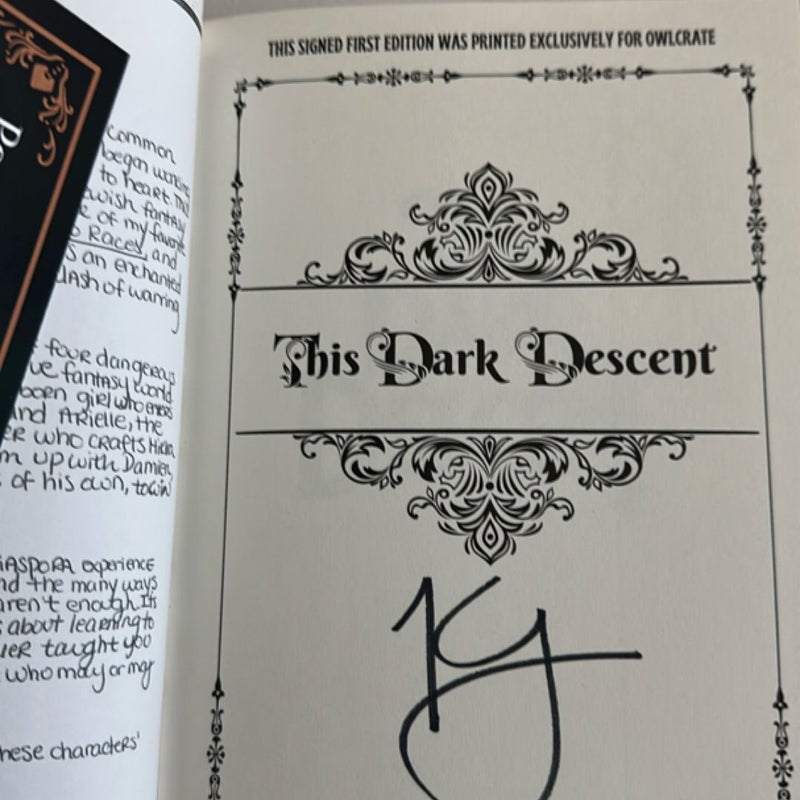 (HAND SIGNED) This Dark Descent, Our Deadly Designs