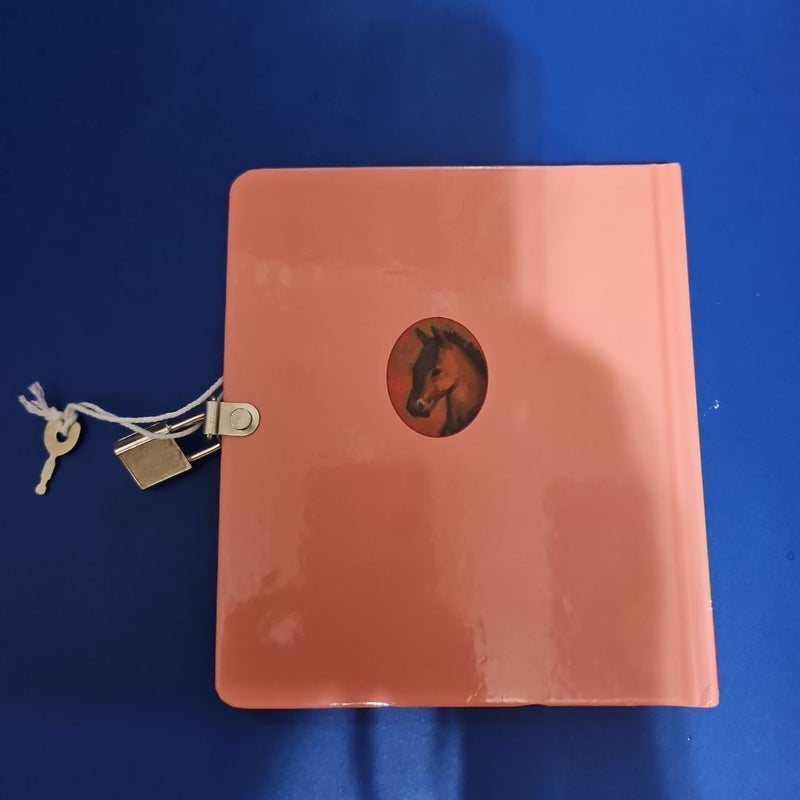 Horse Image Blank Diary with Lock & Key