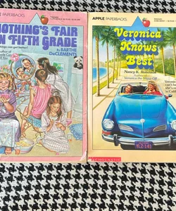 Apple paperbacks 1980s bundle: Nothing’s Fair in Fifth Grade and Veronica Knows Best