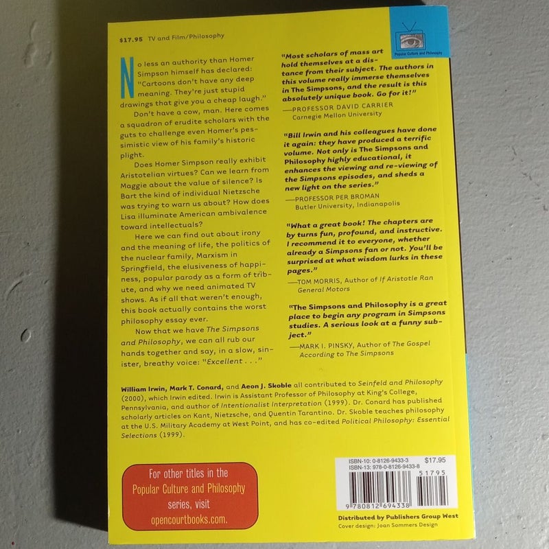 The Simpsons and Philosophy by William Irwin (Editor); Mark T. Conard ...