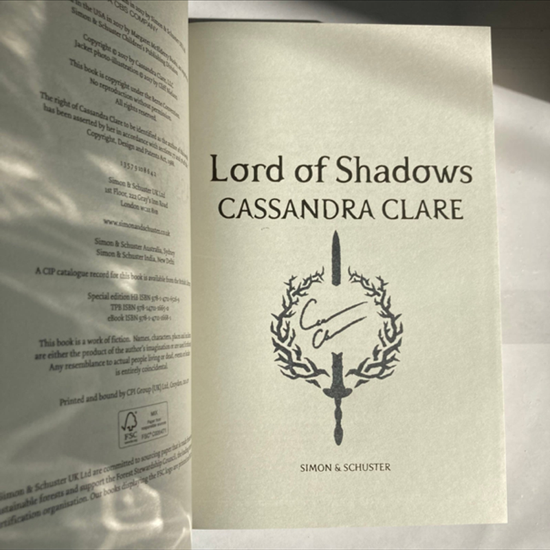 Lord of the Shadows Waterstones Rune Edition 