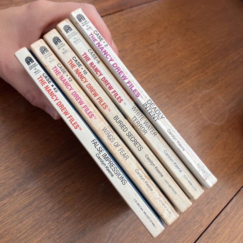 5 Nancy Drew Files books