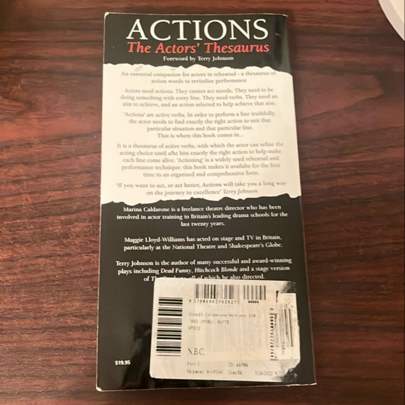 ACTIONS the Actors' Thesaurus